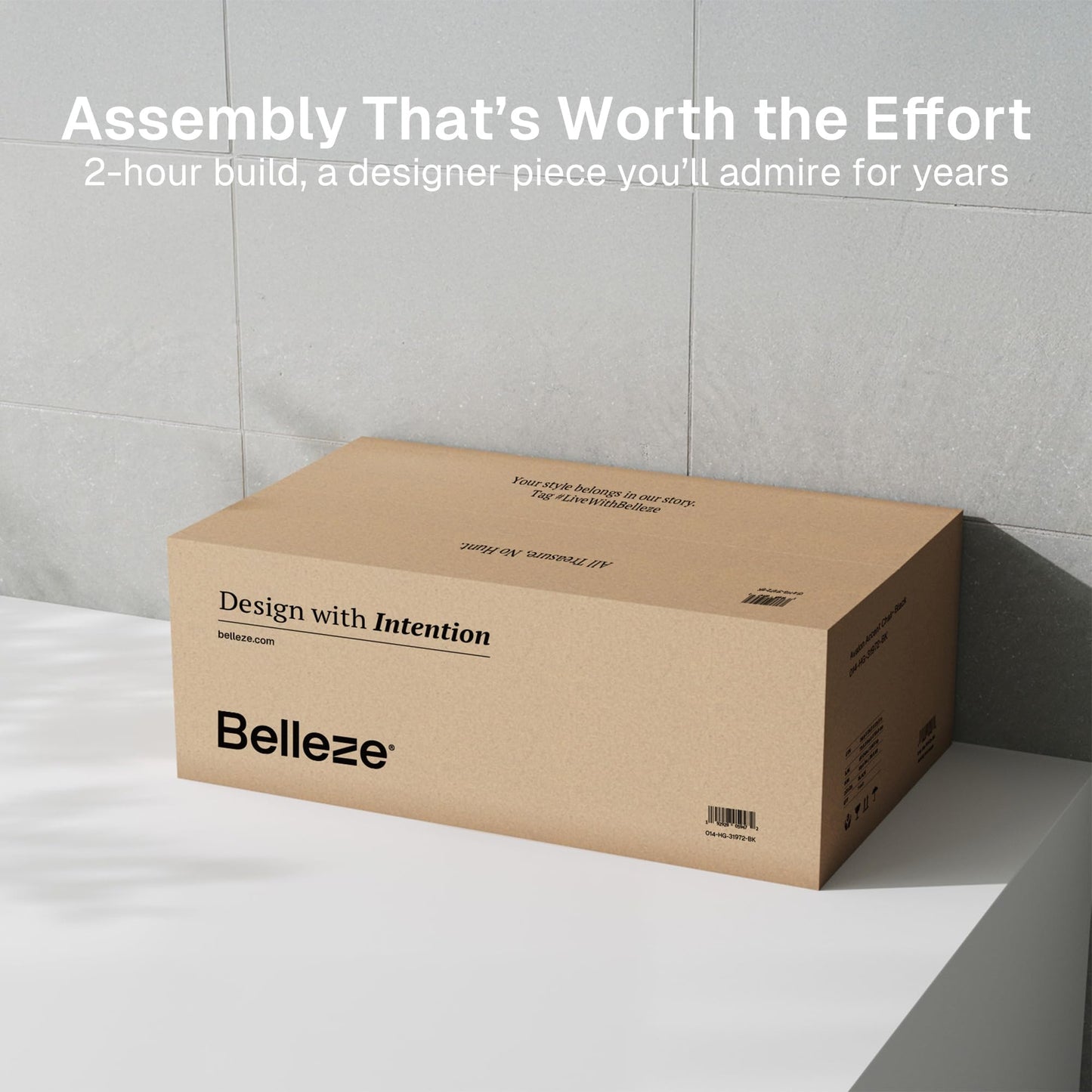 BELLEZE 3-Piece Modular Buffet Cabinet with Storage Freely Configurable, 97'' Modern 2 Arched Glass Door Sideboards and 1 Double-Arc Wood Door Credenza for Dining Room Living Room Entryway - Camel