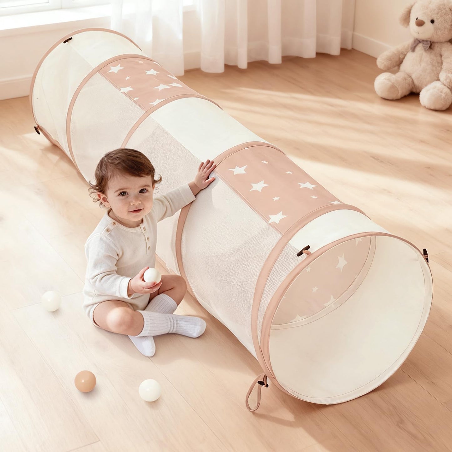 Sumbababy Tunnel Toys for Toddlers: Activity Tunnels for Young Children - Crawl Tunnels for Toddlers and Babies - Pop up Dog Tunnel