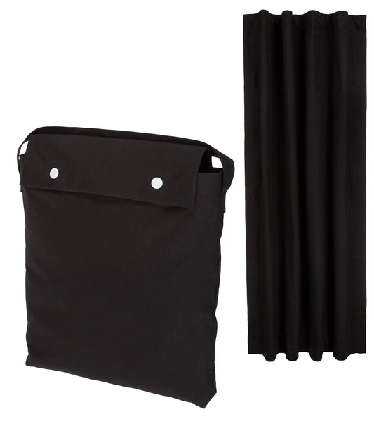 Amazon Basics Portable Blackout Curtain Shade with Suction Cups, Noise Reducing, Energy Saving, 50" W x 78"L, Black, 1-Pack