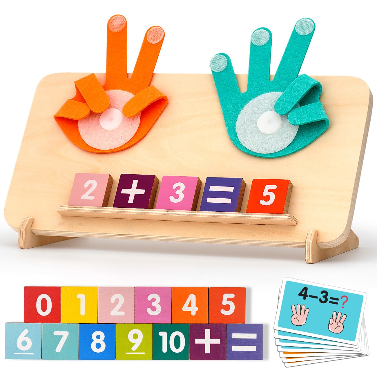 MOTREE Preschool Learning Toys for Toddlers 2-4, Educational Math Manipulatives Number Counting Blocks for Kids, Montessori Toys for 3-5 Year Old Boys Girls Birthday Gifts