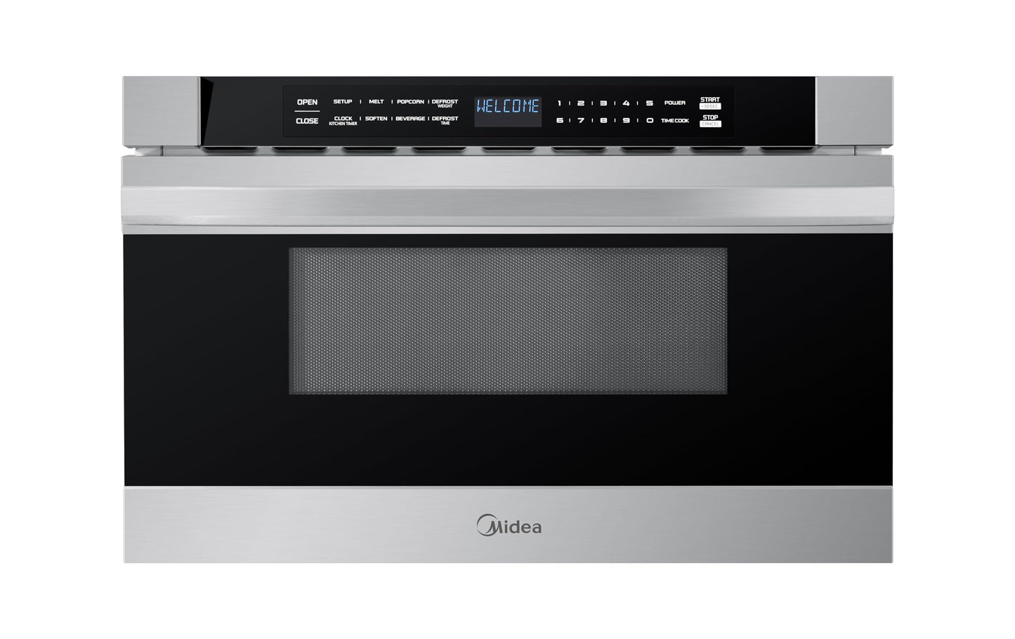 Midea MM12S2ASZ Microwave Oven, 1.2 cu.ft Drawer, Stainless Steel, Child Safety Lock
