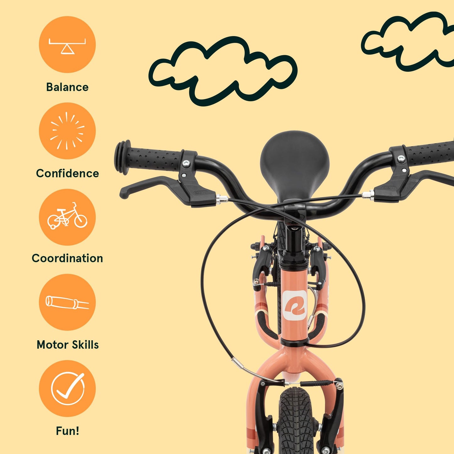 Retrospec Cub Plus XL Kids Balance Bike - 14in Outdoor Toddler Bike with Adjustable Height 15-21in - Lightweight Aluminum Frame & Hand Brakes for Ages 4-6 - Training with Air Tires