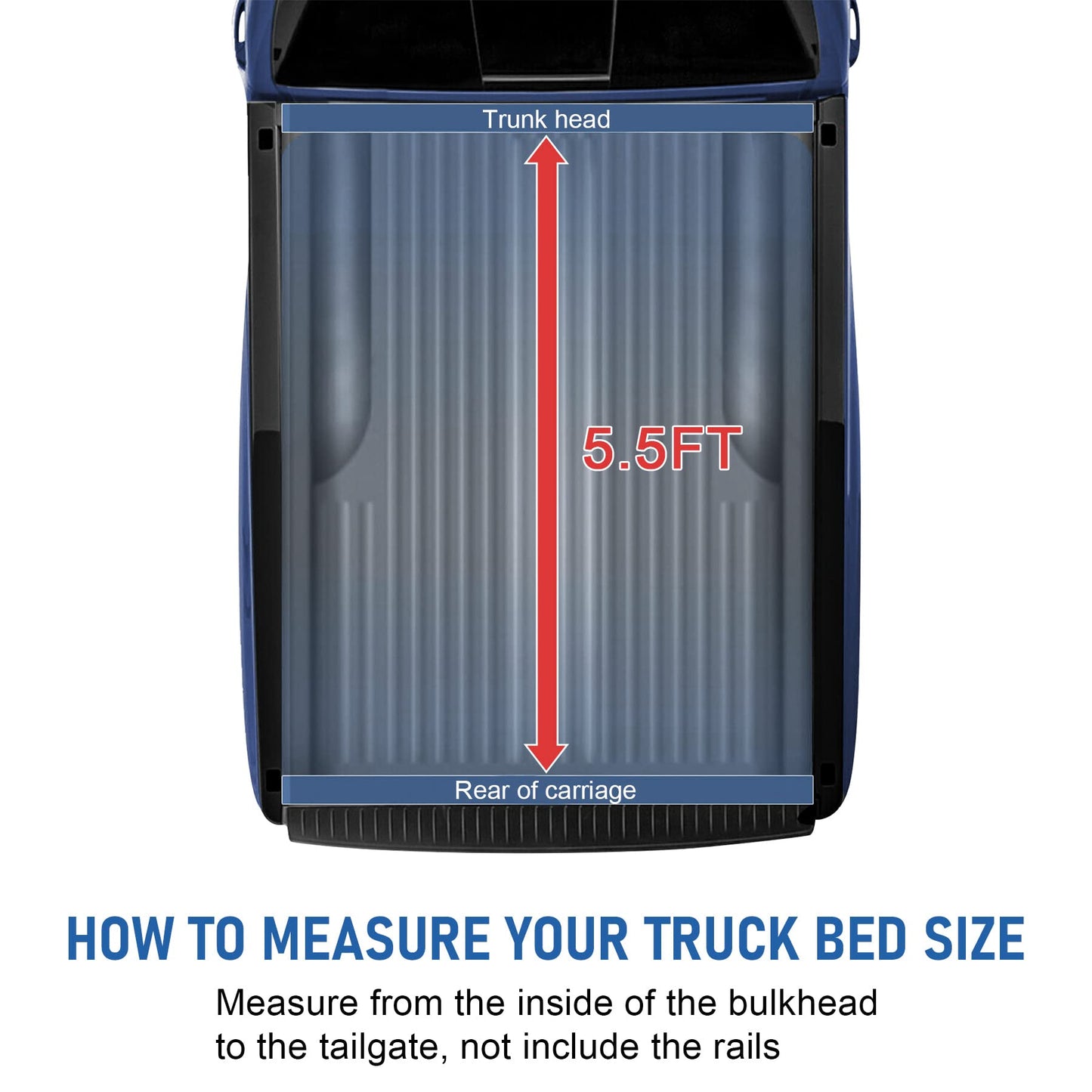 CARMOCAR Pickup Truck Bed Covers Replacement for Toyota Tundra 2007-2021 6.5FT Bed Soft Roll-Up Tonneau Cover Accessories with Led Light
