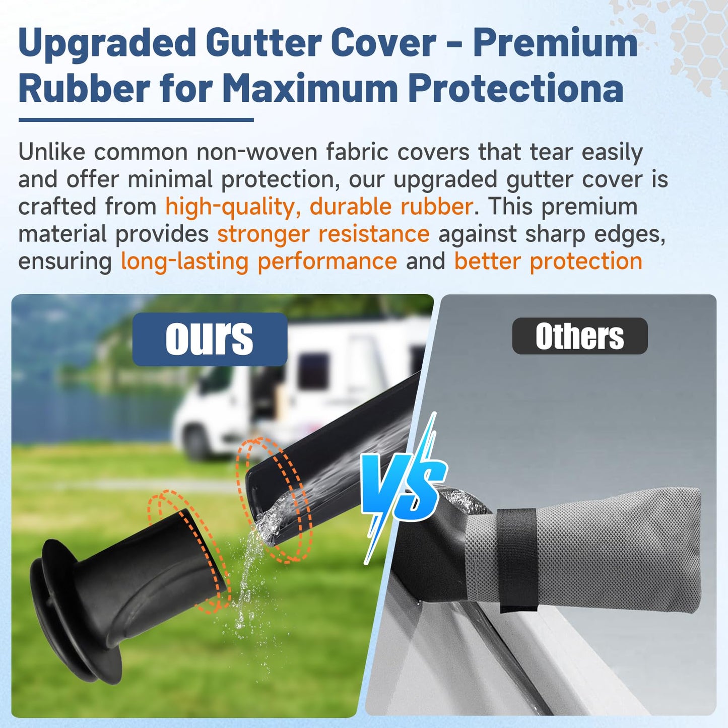 Truck Camper Cover for 8–10FT Slide-in Campers – 300D Oxford Waterproof RV Cover, Silver-Coated, All-Weather Protection with Windproof Straps & Air Vents