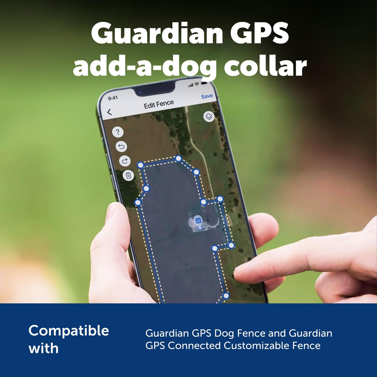PetSafe Guardian GPS Connected Customizable Fence Add-A-Dog Collar - Rechargeable & Waterproof Adjustable Receiver Collar for GPS Fence - for Dogs 5lb+