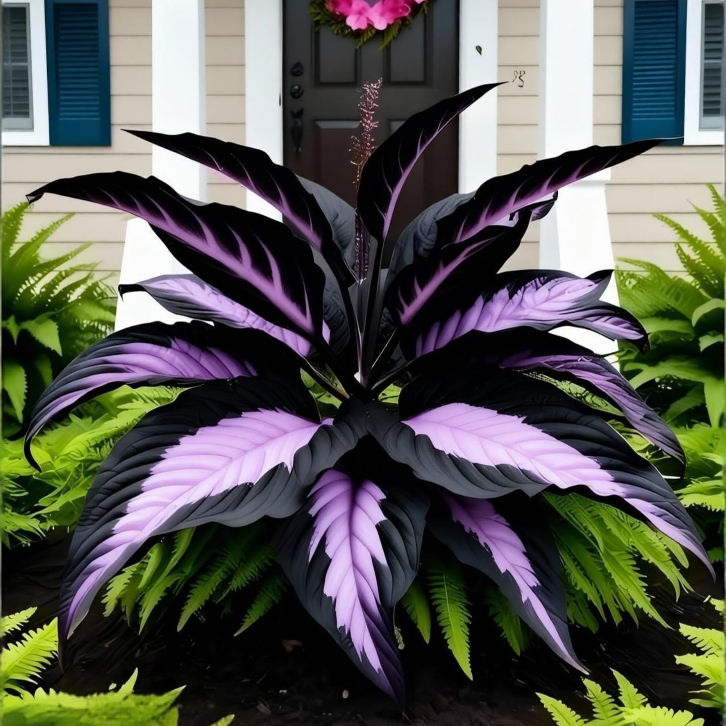 OJHJXUG Alocasia Elephant Ear/Low Maintenance Colorful Foliage/Indoor Outdoor Garden Mixed Borders Display (2)