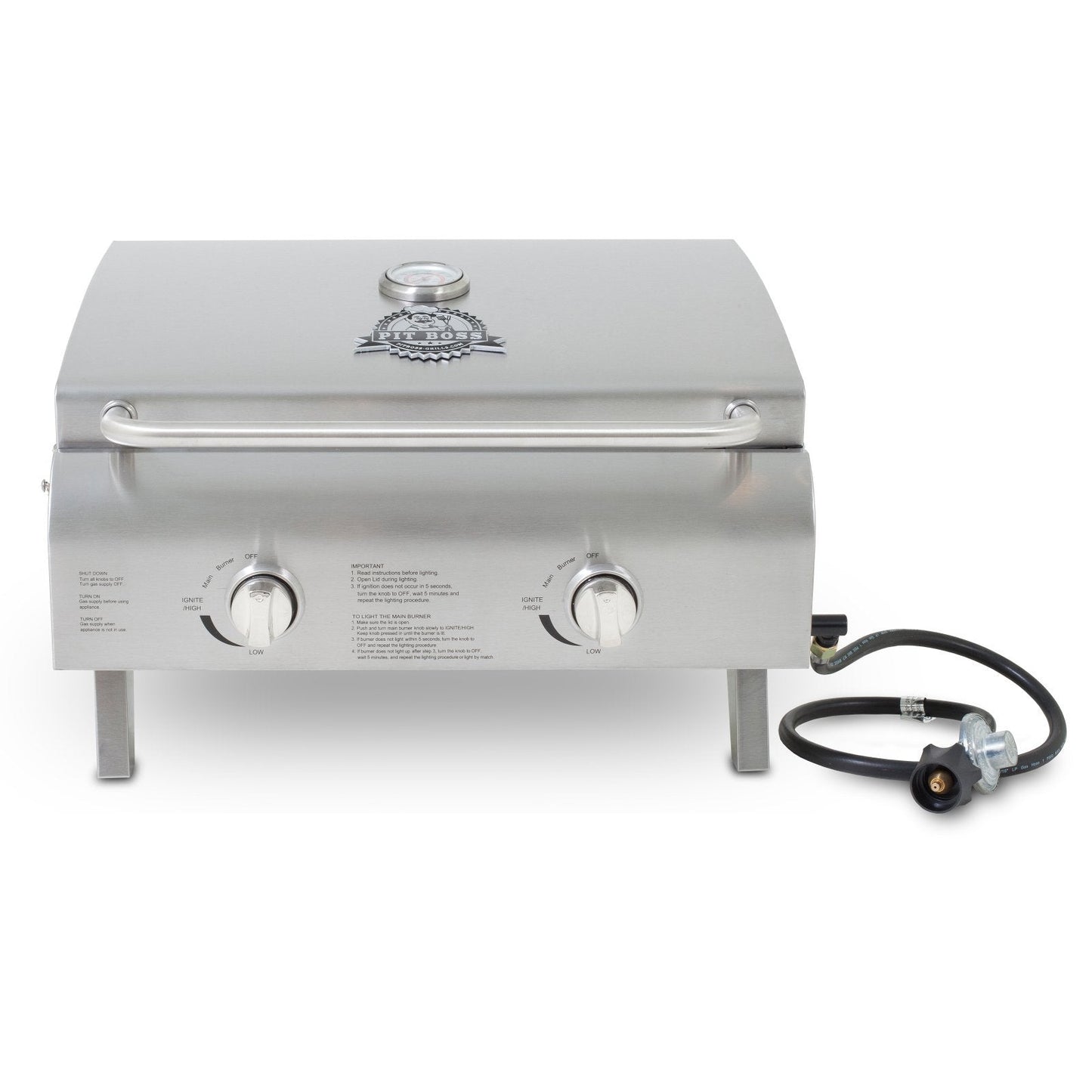 Pit Boss Grills 75275 Stainless Steel Two-Burner Portable Grill