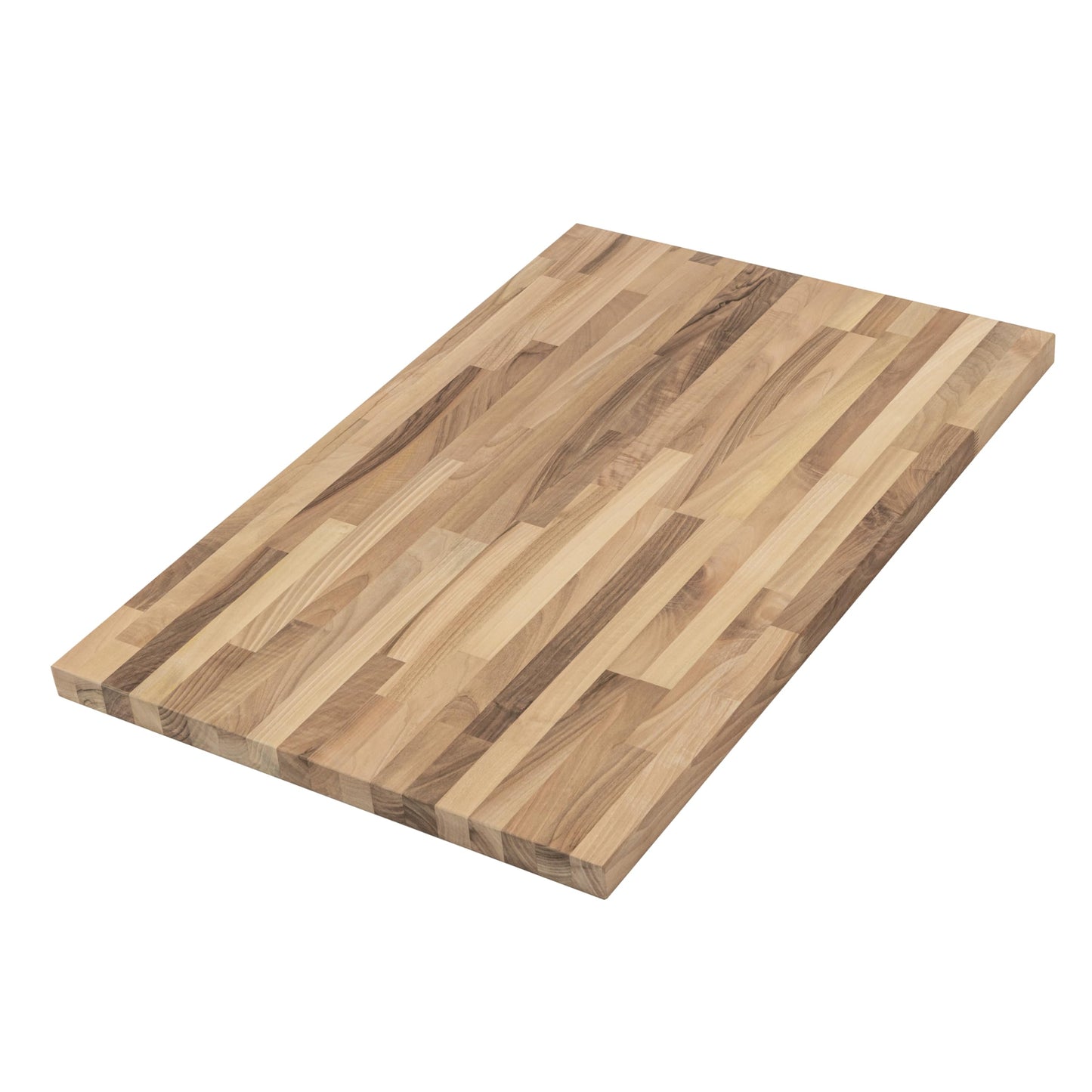 Riverbank Walnut Butcher Block Countertop, 39" Long, 25” Wide, 1.5” Thick Unfinished Solid Wood Tabletop, Perfect for Charcuterie Board, Cutting Board, DIY Hardwood Kitchen Island or Desktop