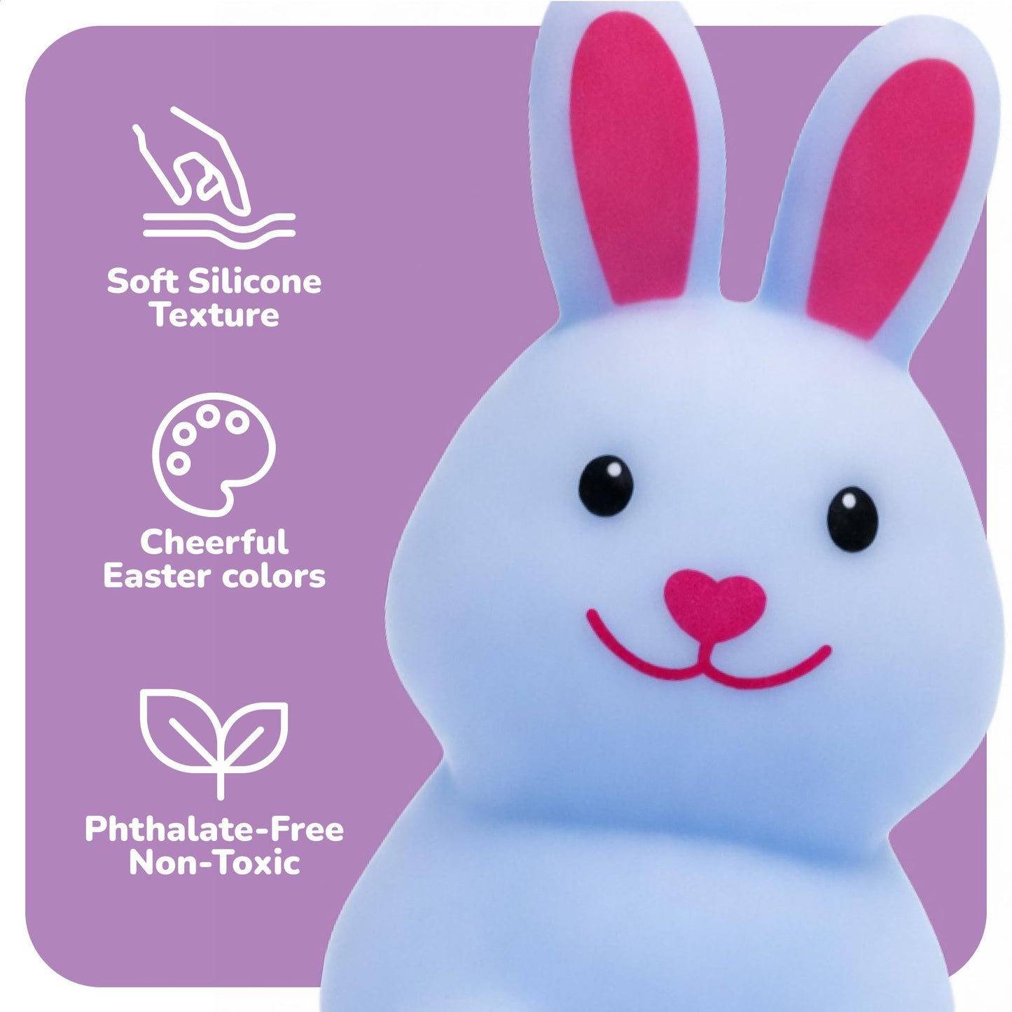 ArtCreativity Easter Basket Stuffers for Toddlers, Mold Free Bath Toys, 6 Pack, No Hole Easter Bath Toys, Soft Squeezable Bathtub Toys for Baby & Toddler, Great Easter Gifts for Kids 6 Month+