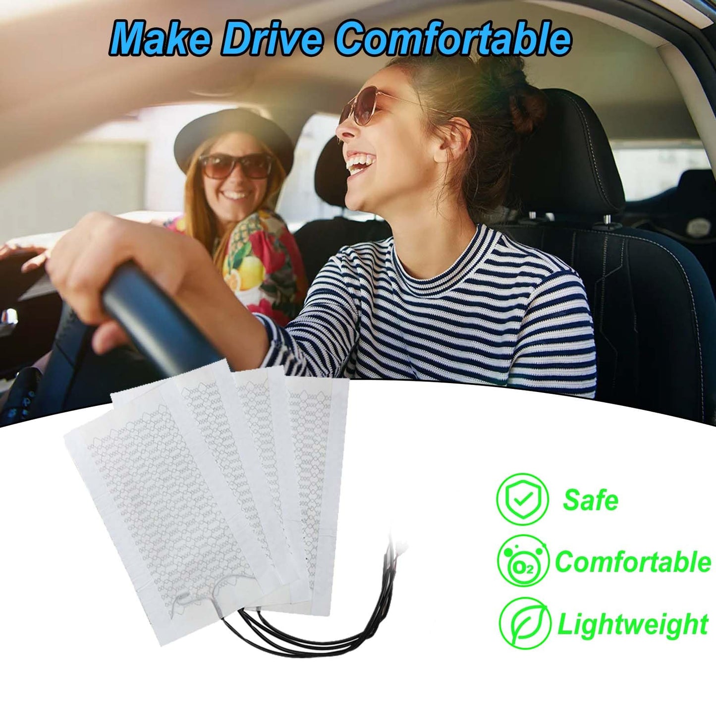 vokoroad Universal Seat Cover Accessories Kit for Full Back and Seat, Universal Seat Accessories Kit for All Kinds of Vehicle, Car, Pickup Trucks, SUVs, RVs and Trucks