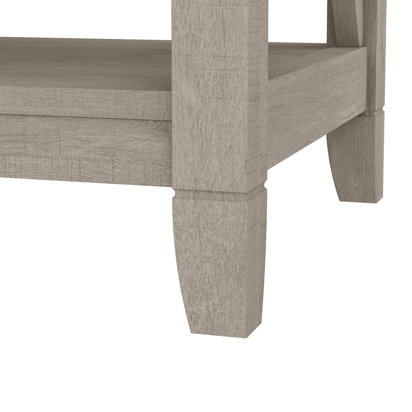 Bush Home Tall 5 Shelf Bookcase for Living Room or Home Office, Large Bookshelf, Modern Farmhouse Style, Key West Collection, Washed Gray