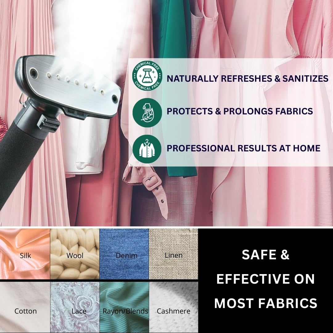 SALAV Limited Edition Professional Series Dual Bar Garment Steamer with Foot Pedals, Stainless Steel Steam Plate, Retractable Power Cord, 1.8L (60.8 oz) Water Tank, 1500 watts, 60+mins of Steam
