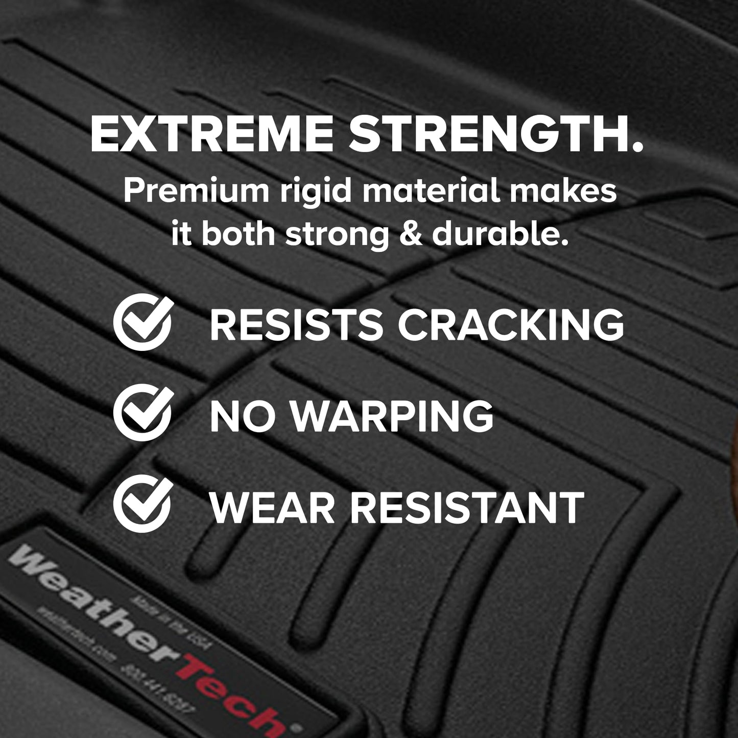 WeatherTech Custom Fit FloorLiners for Ford Explorer, Explorer ST, Explorer Hybrid - Full Set (4417161-441575-2-5), Black
