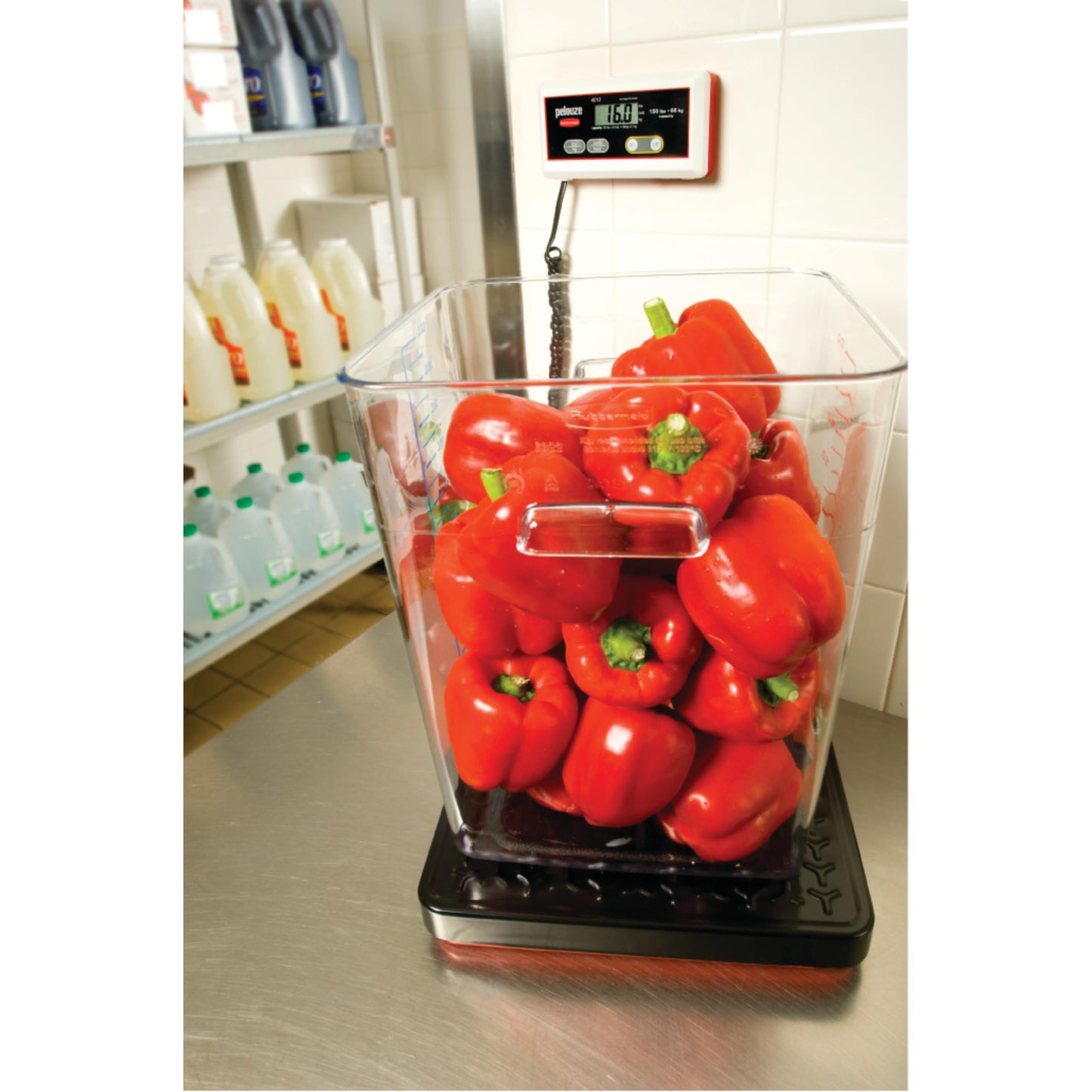 Rubbermaid Commercial Products Digital Receiving Scale 150-Pound Capacity Heavy-Duty Non-Skid Shipping Postal and Food Scale for Kitchen/Restaurant