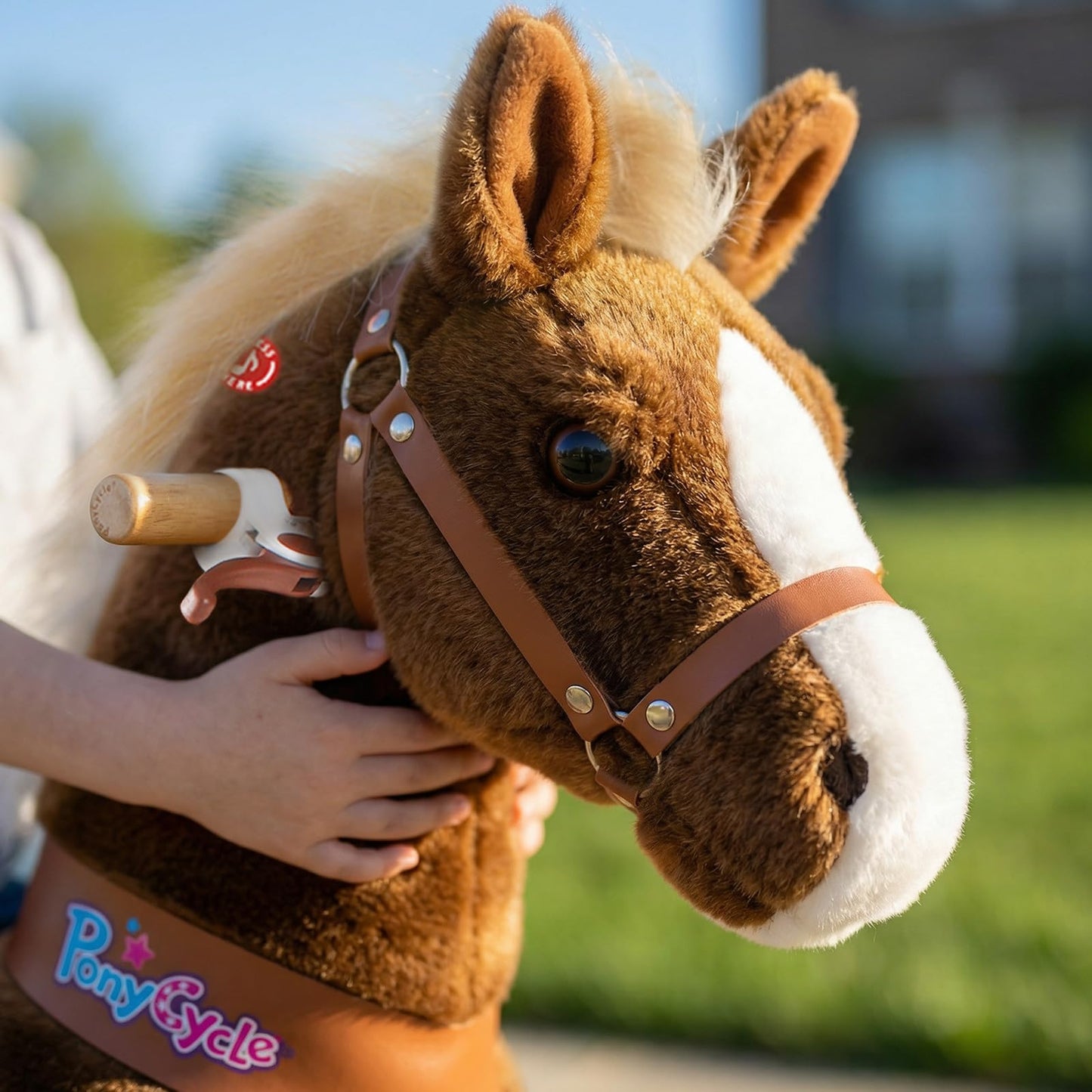 PonyCycle Ride on Horse Toy for Toddlers 3-4, Sound Function, Ride on Pony with Brake, Kid Powered, Mechanical Walking Horse Stuffed Animal, Ride on Pony, Everyday Fun Size 3 Brown Ux324