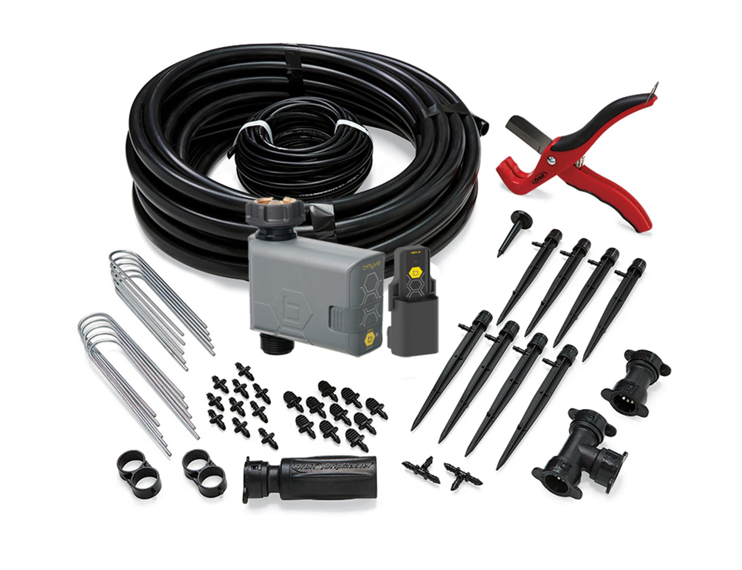 Orbit 69600 Shrub and Flower Bed Drip Irrigation Kit with B-hyve (Gen 2) Smart Hose Watering Timer