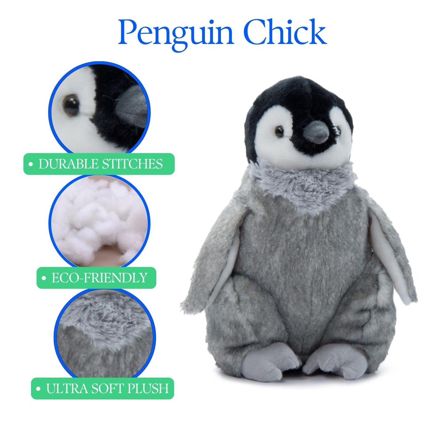 The Petting Zoo Penguin Chick Stuffed Animal Plushie, Gifts for Kids, Wild Onez Sealife Animals, Penguin Plush Toy 12 Inches