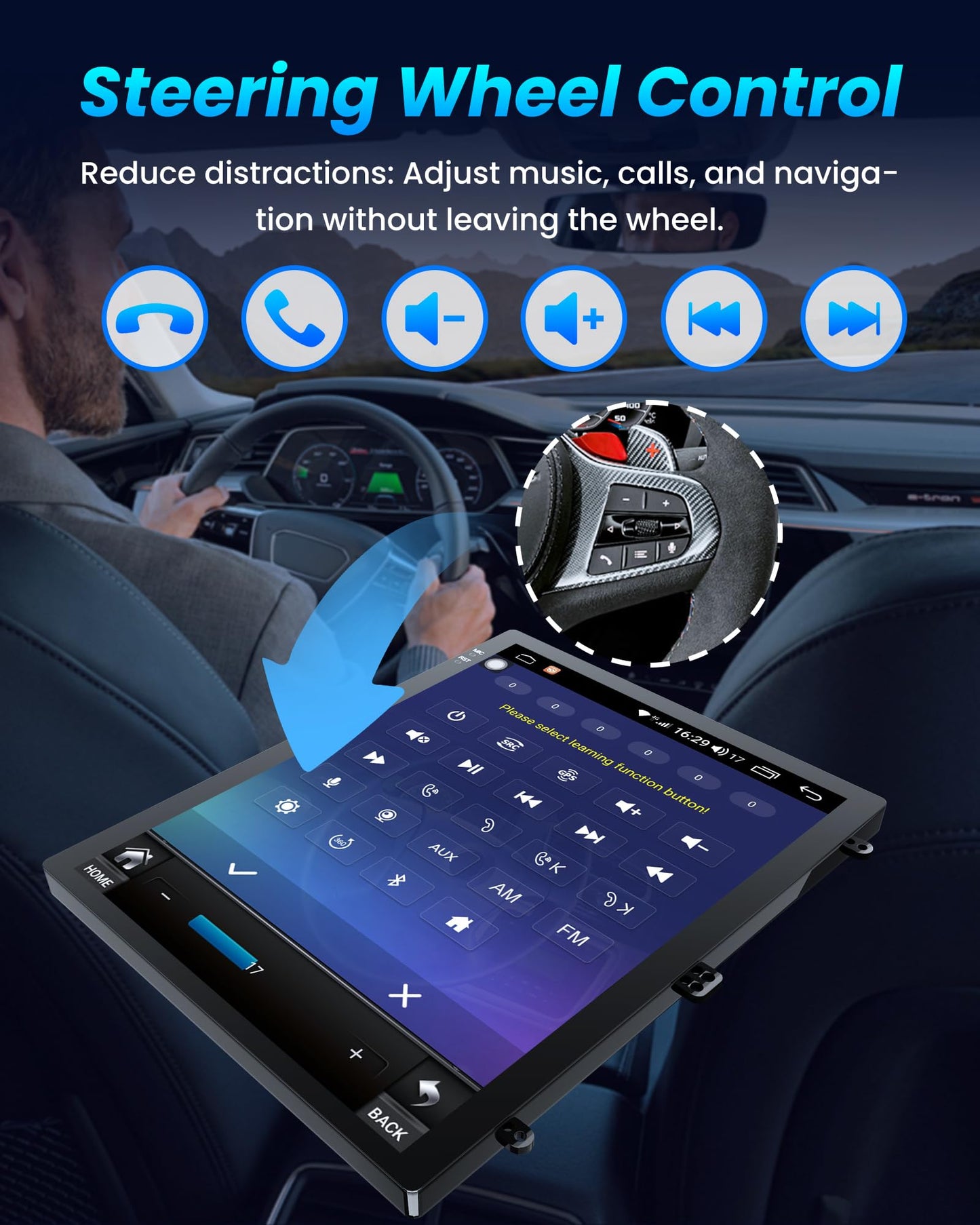 4Core 64ROM Car Radio for Chevrolet Chevy Cruze 2009-2015: Upgrade Touchscreen Tesla Style Stereo Head Unit Wireless CarPlay Android Auto 5G WiFi GPS Bluetooth 5.0 FM RDS SWC Backup Camera