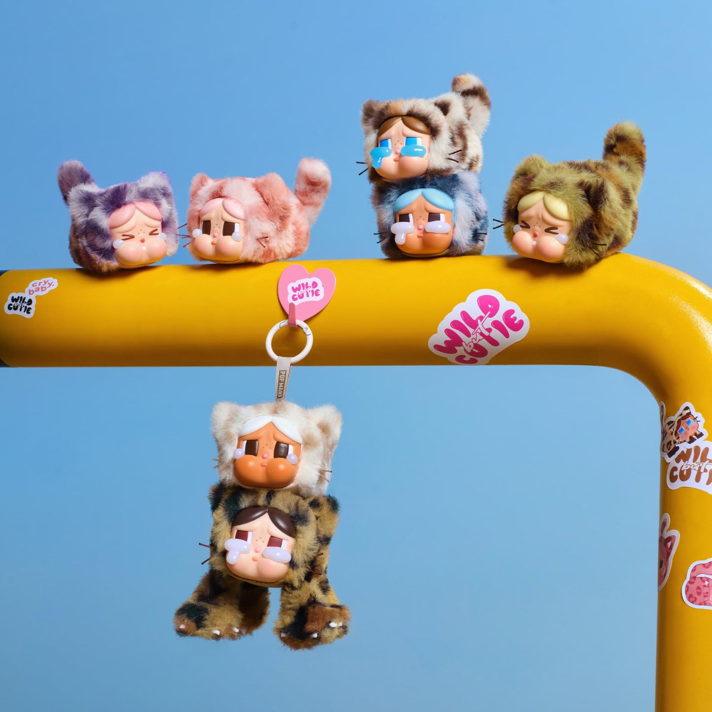 POP MART Crybaby Wild but Cutie Series - Vinyl Plush Pendant Blind Box, Random Design Action Figures Collectible Toys Decorations, Holiday Birthday Gifts for Girls and Boys, Whole Set