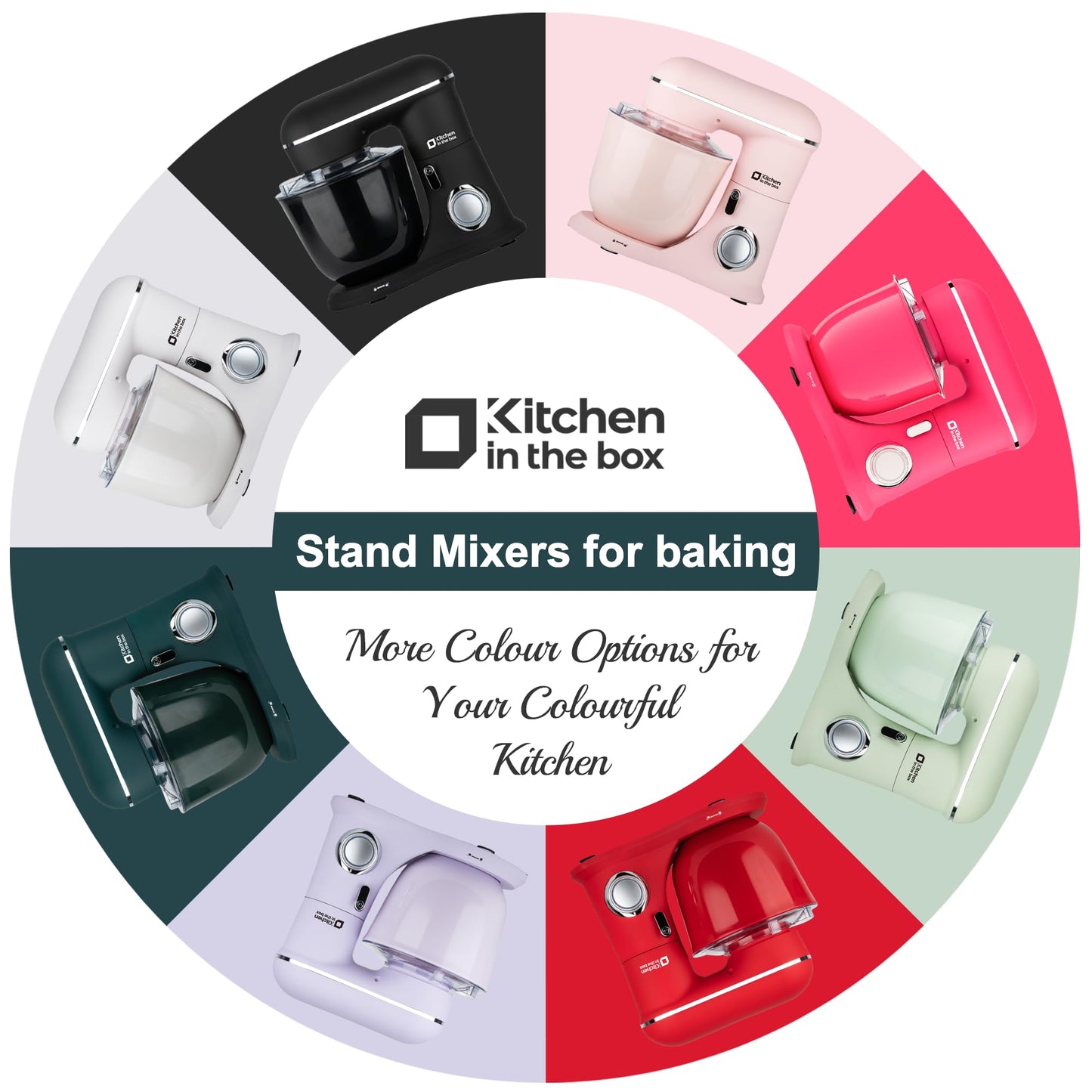 Kitchen in the box Stand Mixer, 4.5QT+5QT Two bowls Electric Food Mixer, 10 Speeds 3-IN-1 Kitchen Mixer for Daily Use with Egg Whisk,Dough Hook,Flat Beater (Rose Pink, 5QT)
