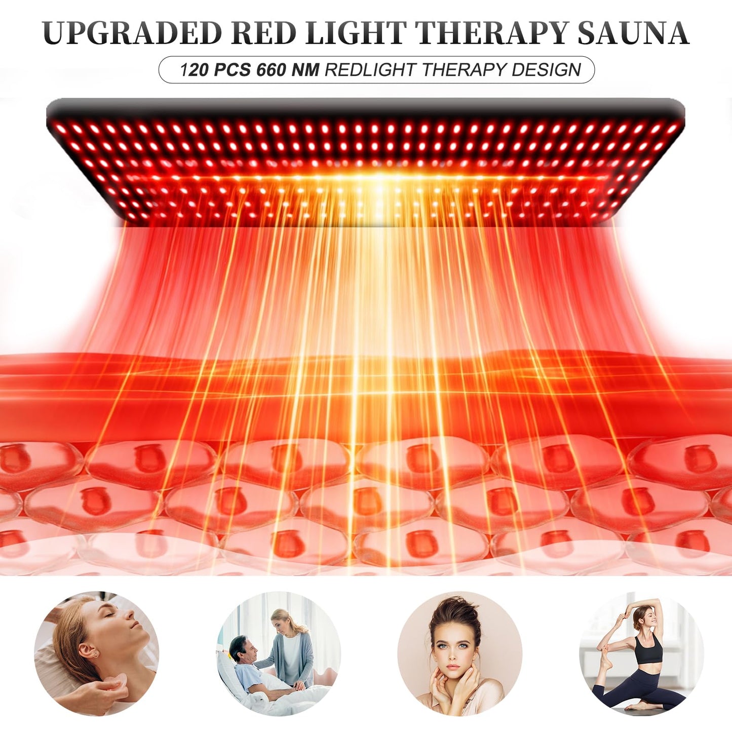 TaTalife Upgraded Hot Air Sauna, Portable Dry Wind Saunas with 660nm Red Light Lamp, Time & 175℉ Temperature Remote Control, Upgraded Comfortable Chair