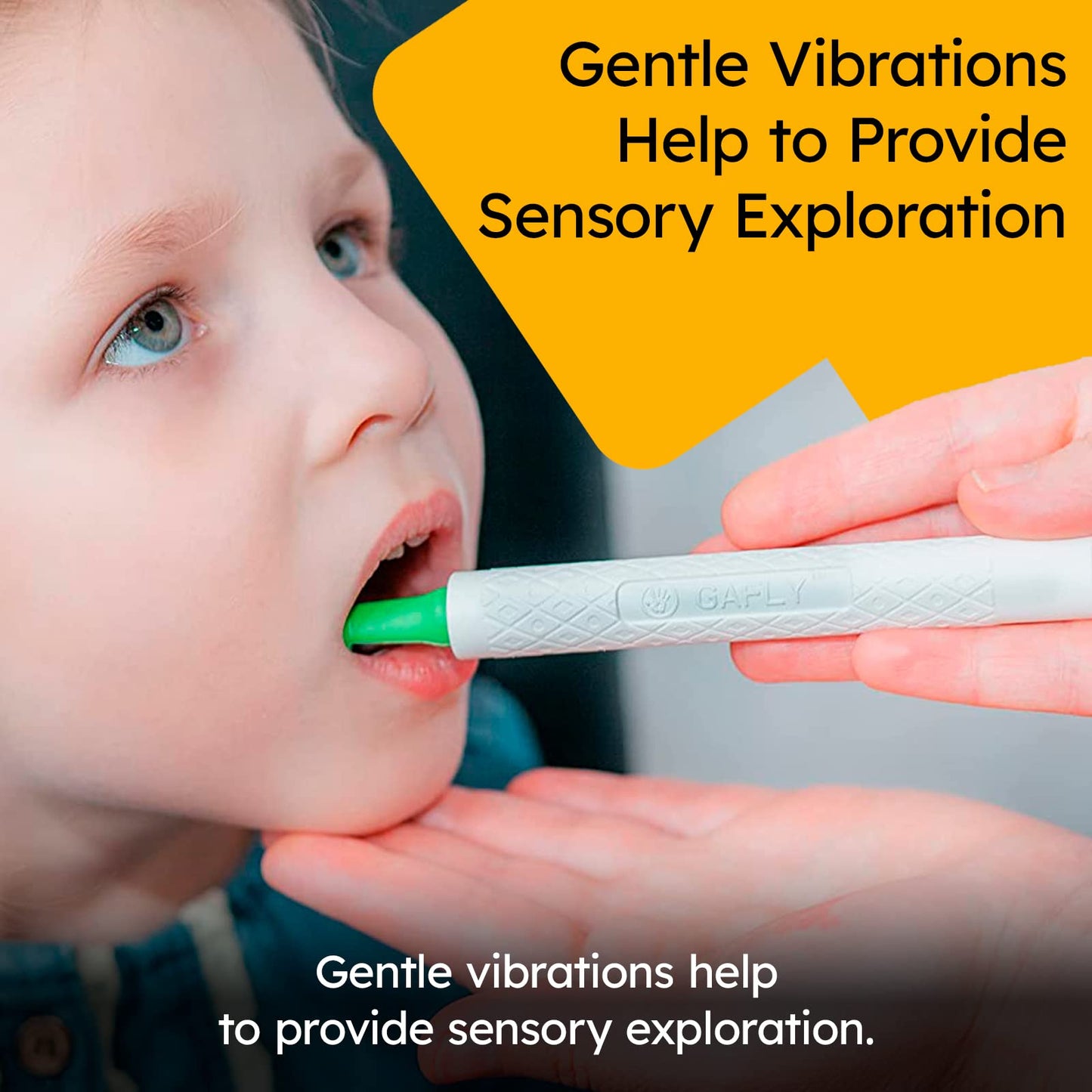 Gafly Therapens Oral Motor Therapy Tools Stimulate Speech and Feeding - Chewy Vibe Speech Therapy Toys Help Kids with Sensory Needs Chew & Relax - Oral Stimulator Kit Includes 4 Tips, Storage Pouch