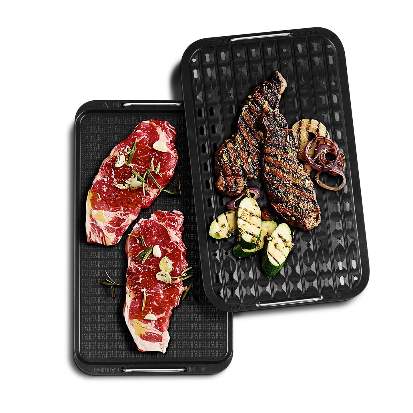 Indoor Smokeless Grill, Techwood 1500W Electric BBQ Grill with Temperature Control, Korean Grill Removable Non-Stick Grill & Griddle Plates, Tempered Glass Lid, Red