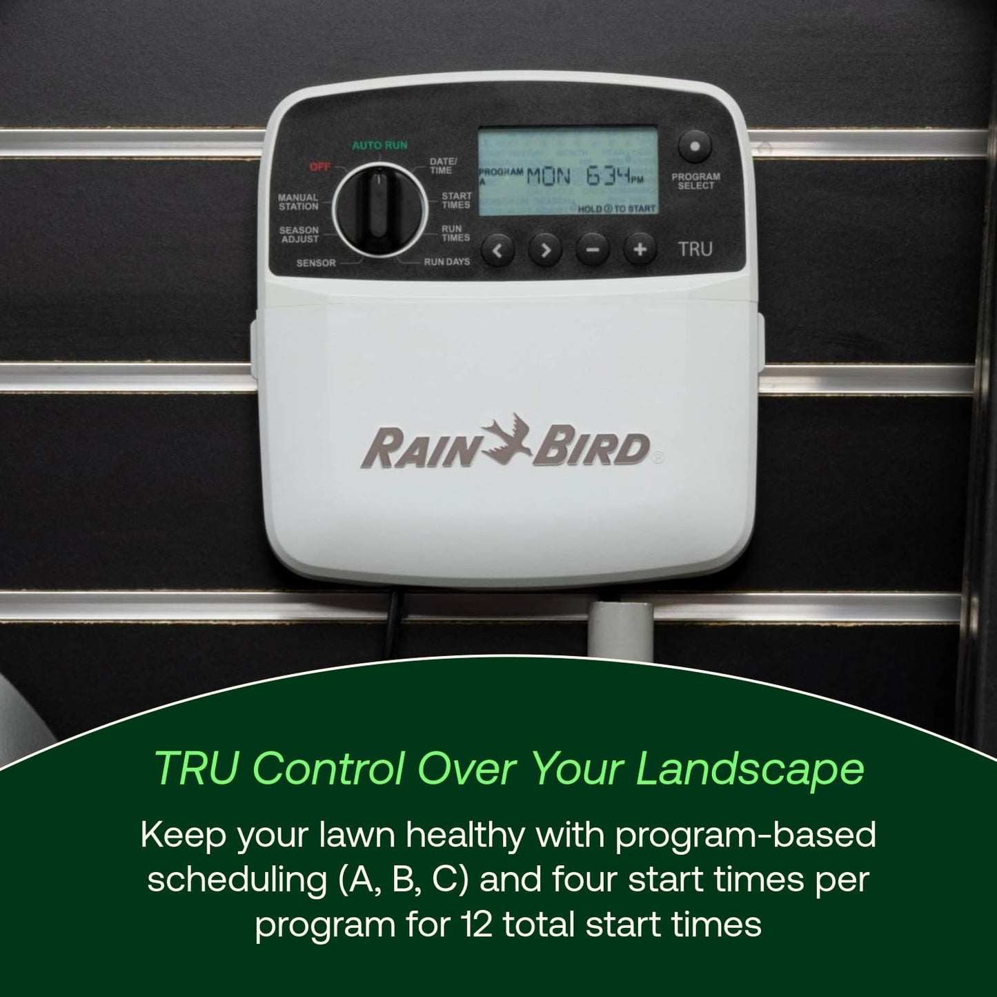 Rain Bird TRU8IW Timer and Smart WiFi Module Bundle, Program-Based Indoor Irrigation Sprinkler Controller/Timer, 8-Zone/Station