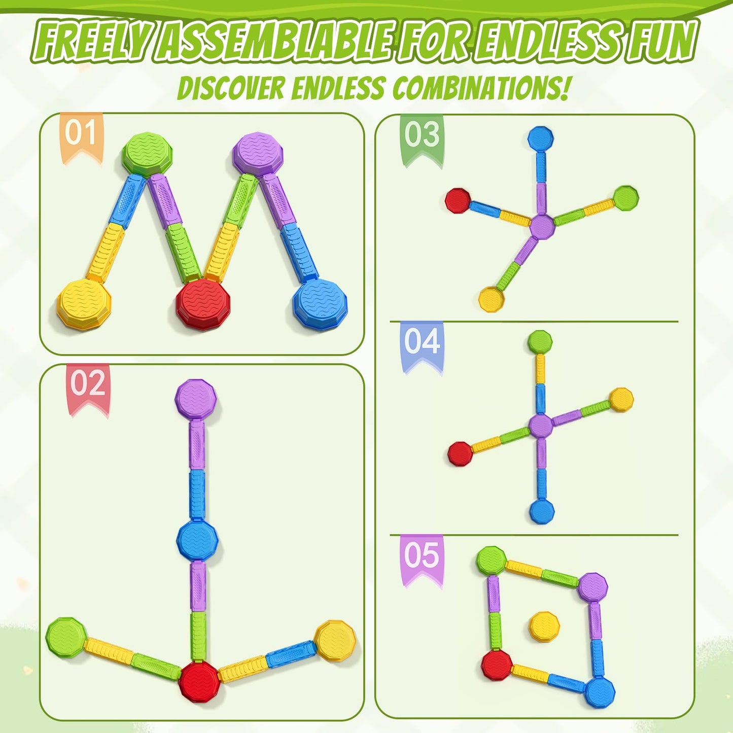 HYES Balance Beams Stepping Stones for Kids, Obstacle Courses Sensory Toys for Toddlers, Non-slip Jumping Step Stones Balance Beam Indoor & Outdoor Play Games Birthday Gifts for Boys Girls 3-5