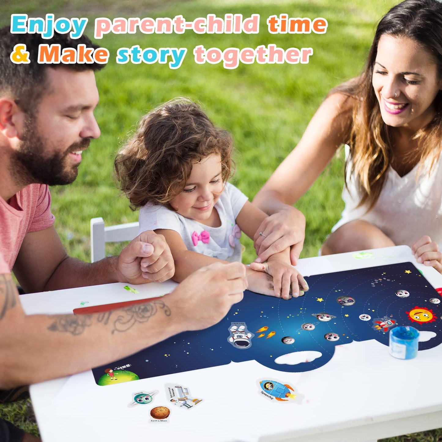 Reusable 4-Set Sticker Books for Toddlers 2-4, Toy Stickers Pad Reusable Sticker Books for Toddlers 1-3 Fashion Activity, Birthday Gift Toy for Girl Boy(Animals, Dinosaurs, Space, Vehicles)
