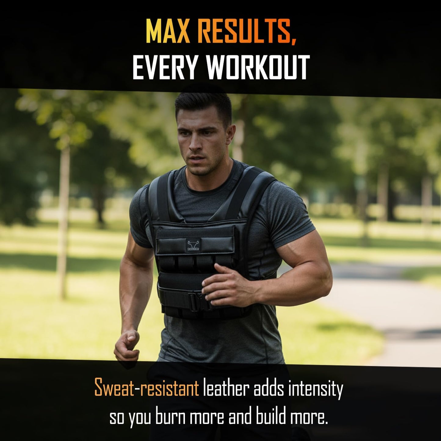 BoAction Vestly Pro – Adjustable Leather Weighted Vest for Men with Wrist & Ankle Weights (Up to 35 lb) – Premium Durable & Breathable Vest for Strength Training, Running, Cardio & Endurance
