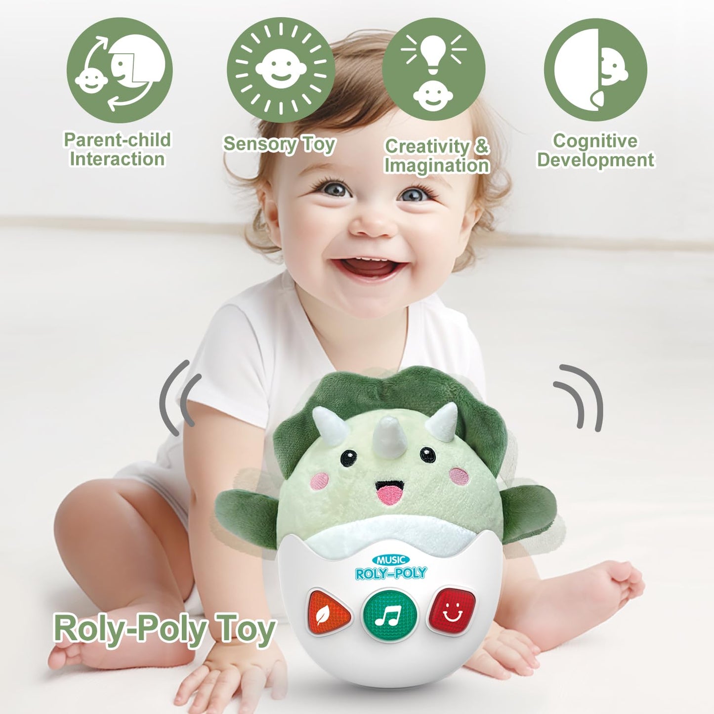 WOWOHAGE Baby & Toddler Toys for 3-6-12-18 Months with Light and Sound, Learning Birthday Shower Gift for Boys Girls