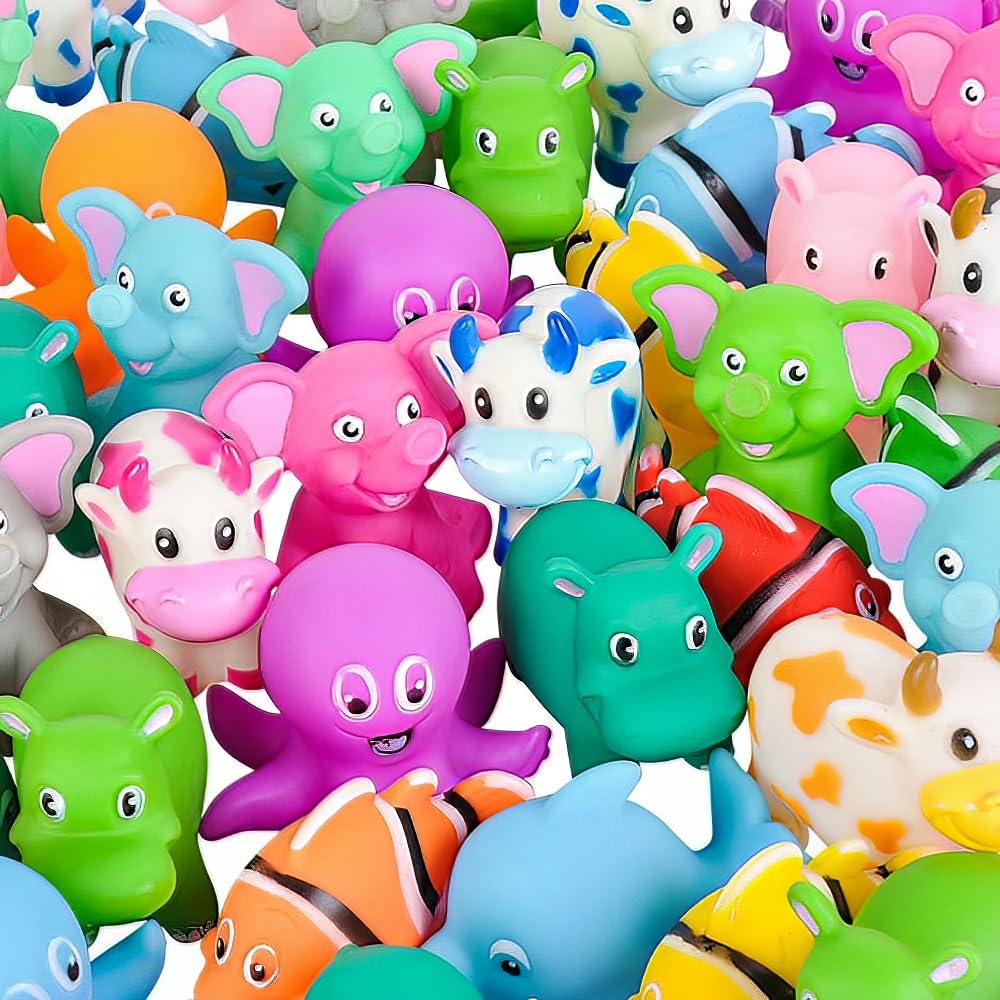 Rhode Island Novelty 72 PC 2 Inch Rubber Animal Mix