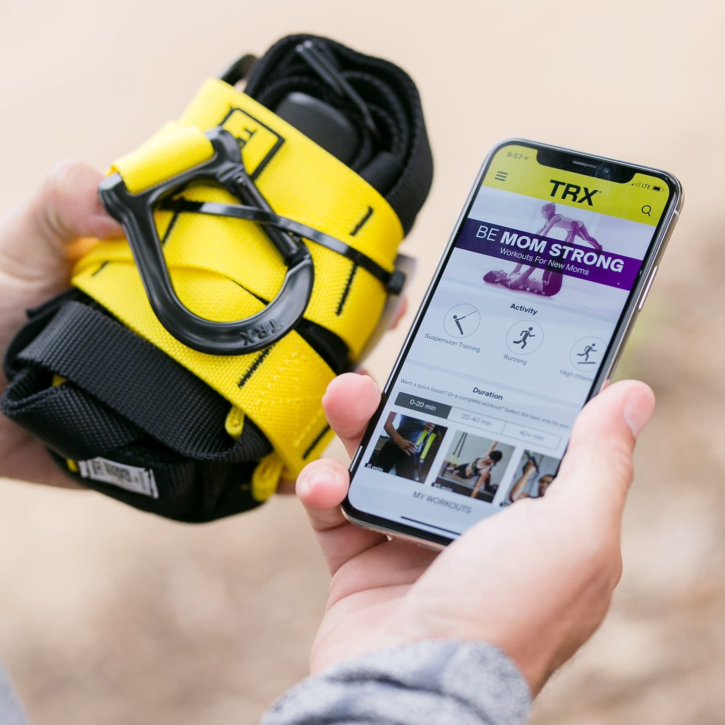 TRX GO Suspension Trainer, At Home, Portable Gym Workout, For Strength Training, Full Body Exercise Equipment