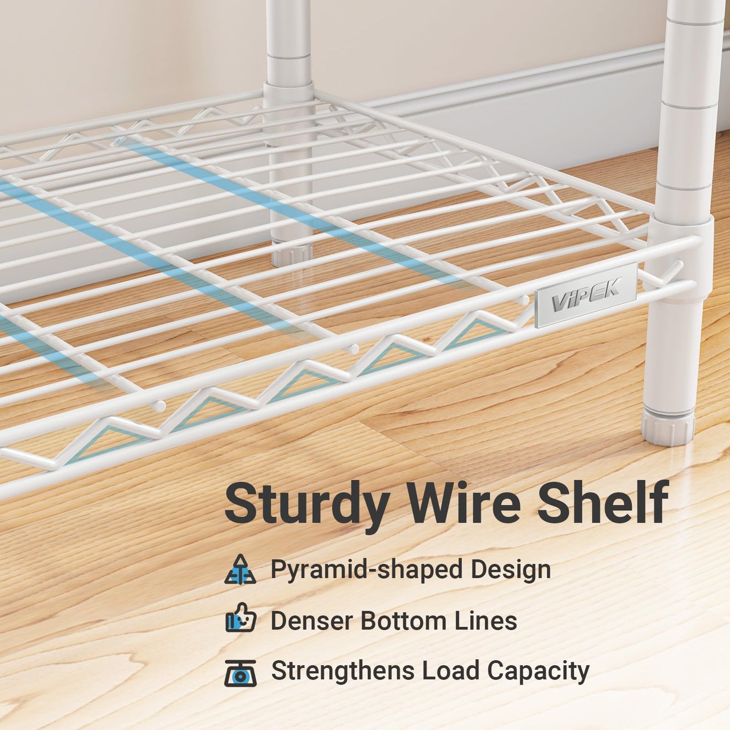 VIPEK X3 Plus Large Expandable Closet Rack Adjustable from 5'10" to 8'8" with Extendable Shelves and Hanger Rods, Freestanding Clothing Racks Modular Closet Systems Wardrobe, Max Load 1360LBS, White