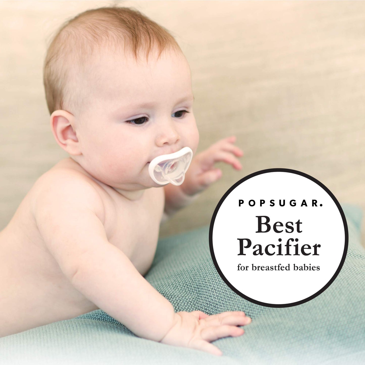 Nanobebe Baby Pacifiers 0-3 Month - Orthodontic, Curves Comfortably with Face Contour, Award Winning for Breastfeeding Babies, 100% Silicone, Baby Registry Gift 4pk,Pink/Grey