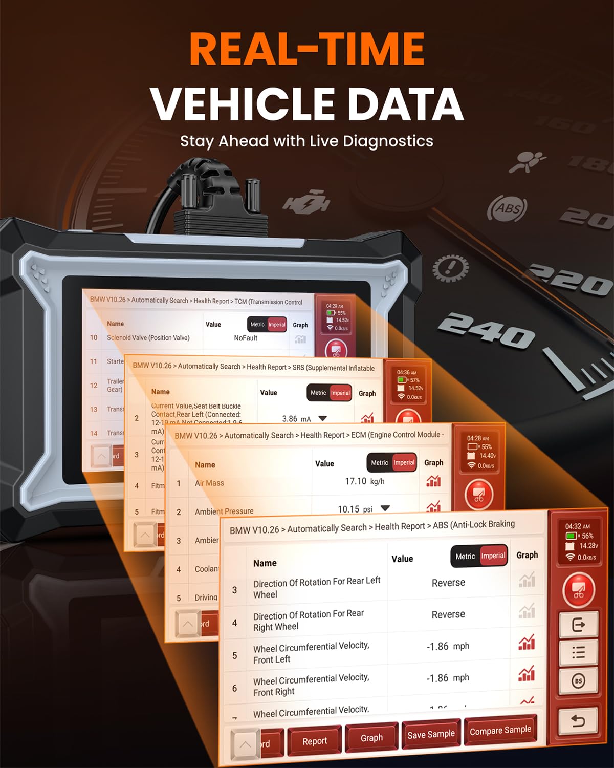 ANCEL DS200 Full System OBD2 Scanner with 15+ Reset Services - Oil/BMS/Brake Reset, DPF Regen, Injector Coding, ABS Bleeding, Free Lifetime Updates, Online Customer Service