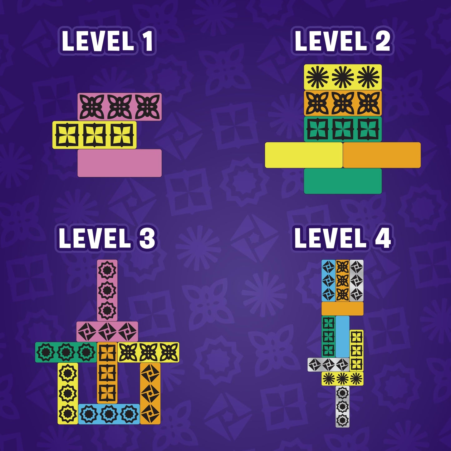 Blockwork by Uzzle Games - Fast-Paced Family Board Game - Multiple Difficulty Levels - Enjoyable and Challenging Puzzle Game – 2 to 4 Players – A Complete Family Night Fun Package - for Ages 4+