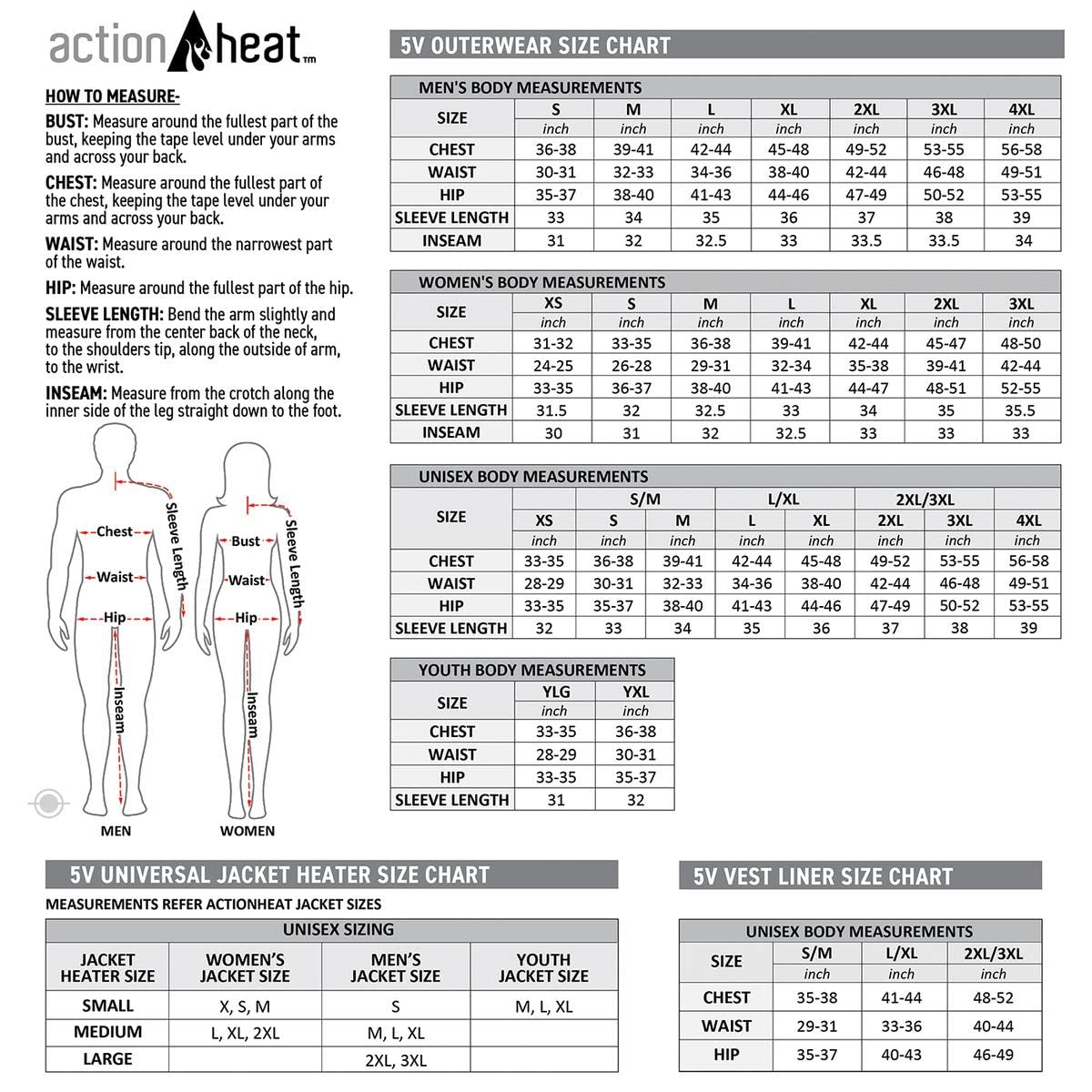 ActionHeat 5V Base Layer Battery Heated Pants for Women w/ 3 Heat Zones for Camping, Skiing, Hunting, Fishing, Golf S Black