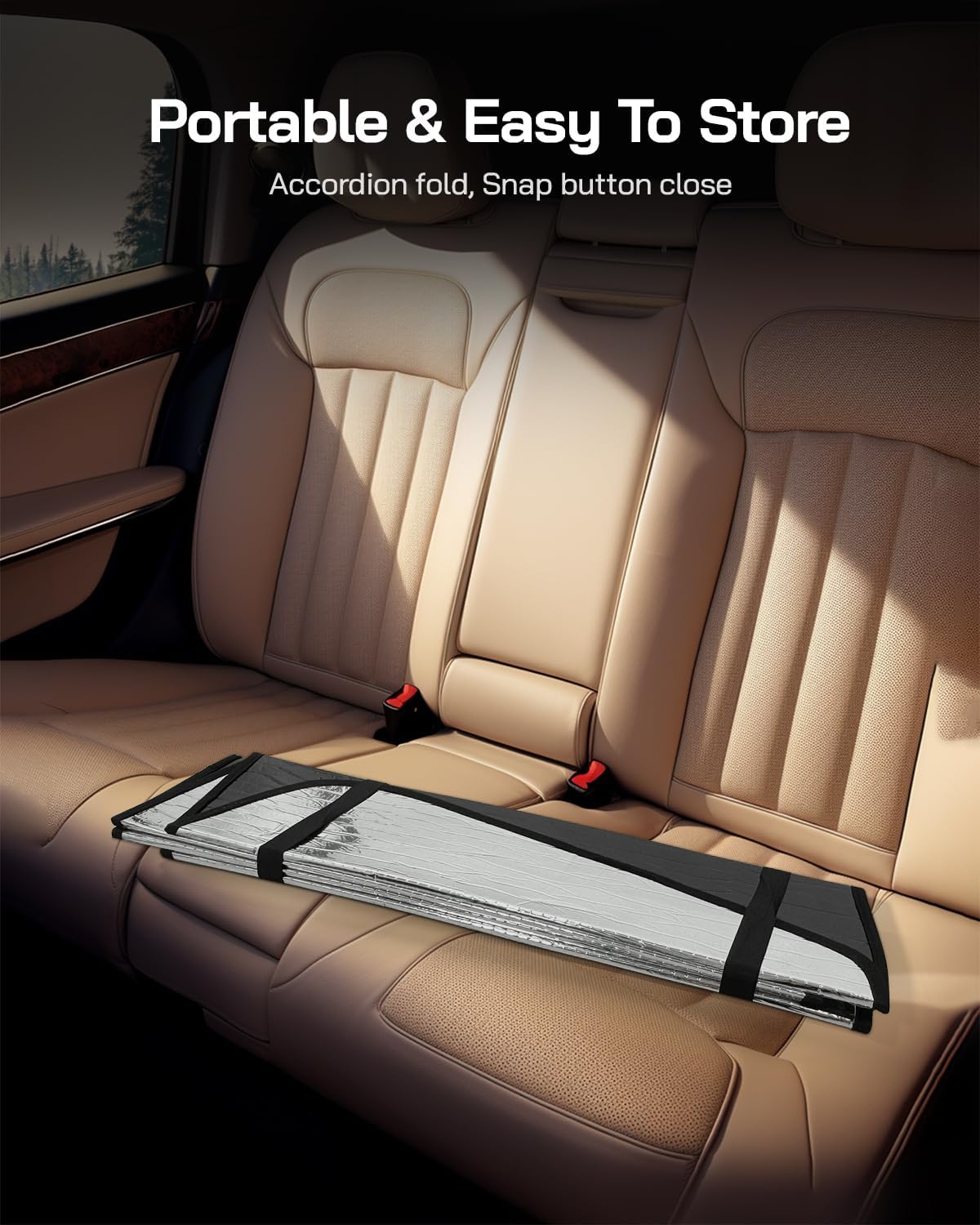 Pigenius Windshield & Side Window Sunshades for International LT MV Lonestar 2018-2025, Reversible Silver/Black