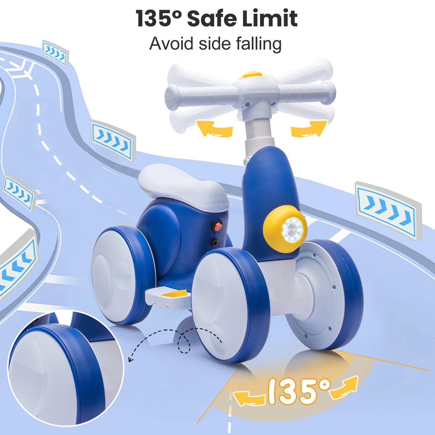 Electric Baby Balance Bike with Bubble Machine for 1 Year Old Boys Girls 4 in 1 Ride On Toys Toddler Balance Bike 12-48 Month Kids Bubble Bike First Birthday Gift with Powered Motor,Music,LED Lights