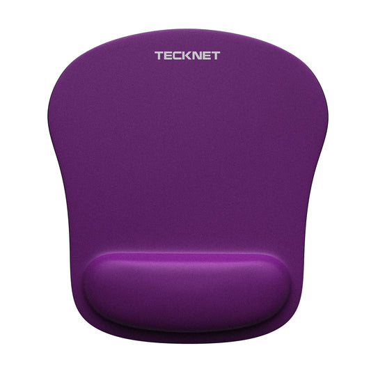 TECKNET Ergonomic Mouse Pad with Wrist Rest, Soft Mousepad with Massage Design, Memory Foam and Non-Slip PU Base for Pain Relief, Gaming Mouse Pad for Desk, Home, Office, 12x8 Inches, Black
