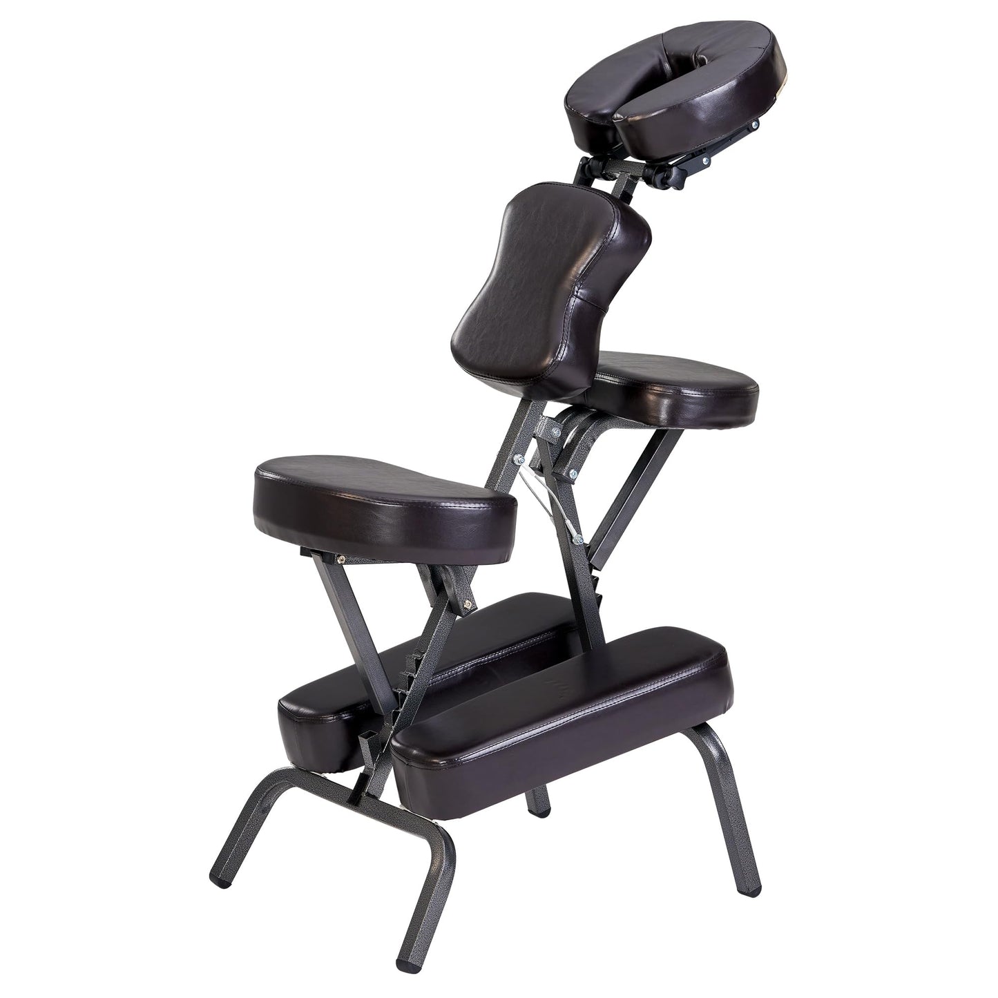 Master Massage Bedford Massage Chair Full Body Portable- Lightweight Massage Chair with Carrying Case-Tattoo Chair Height Adjustable Folding Chair Face Cradle Salon SPA (Coffee)