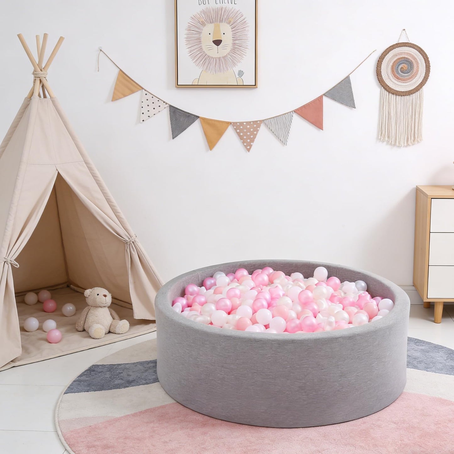 Heopeis Star Ball Pit Balls for Toddlers - 100 200 500 Pack Phthalate & BPA Free Plastic Toy Balls for Kids, Ball Pool Play Tent, Baby Kiddie Pool Water Toys, Party Decoration
