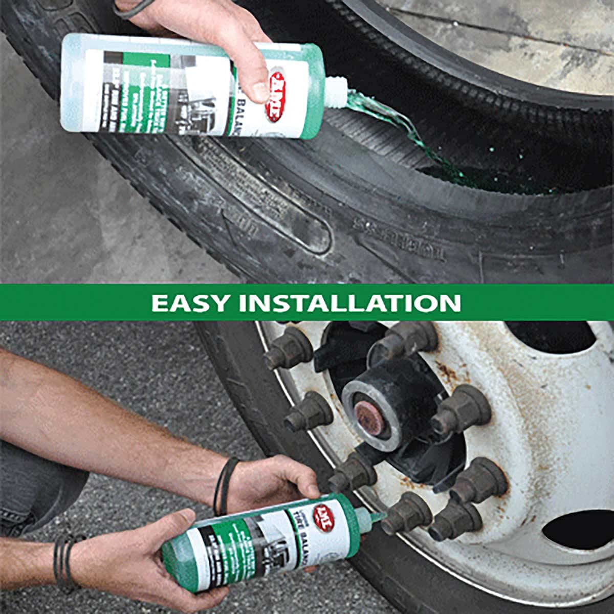 AME INTL 26140 Liquid Tire Balance Compound – 12-Bottle Case, Internal Balancing for Truck Tires