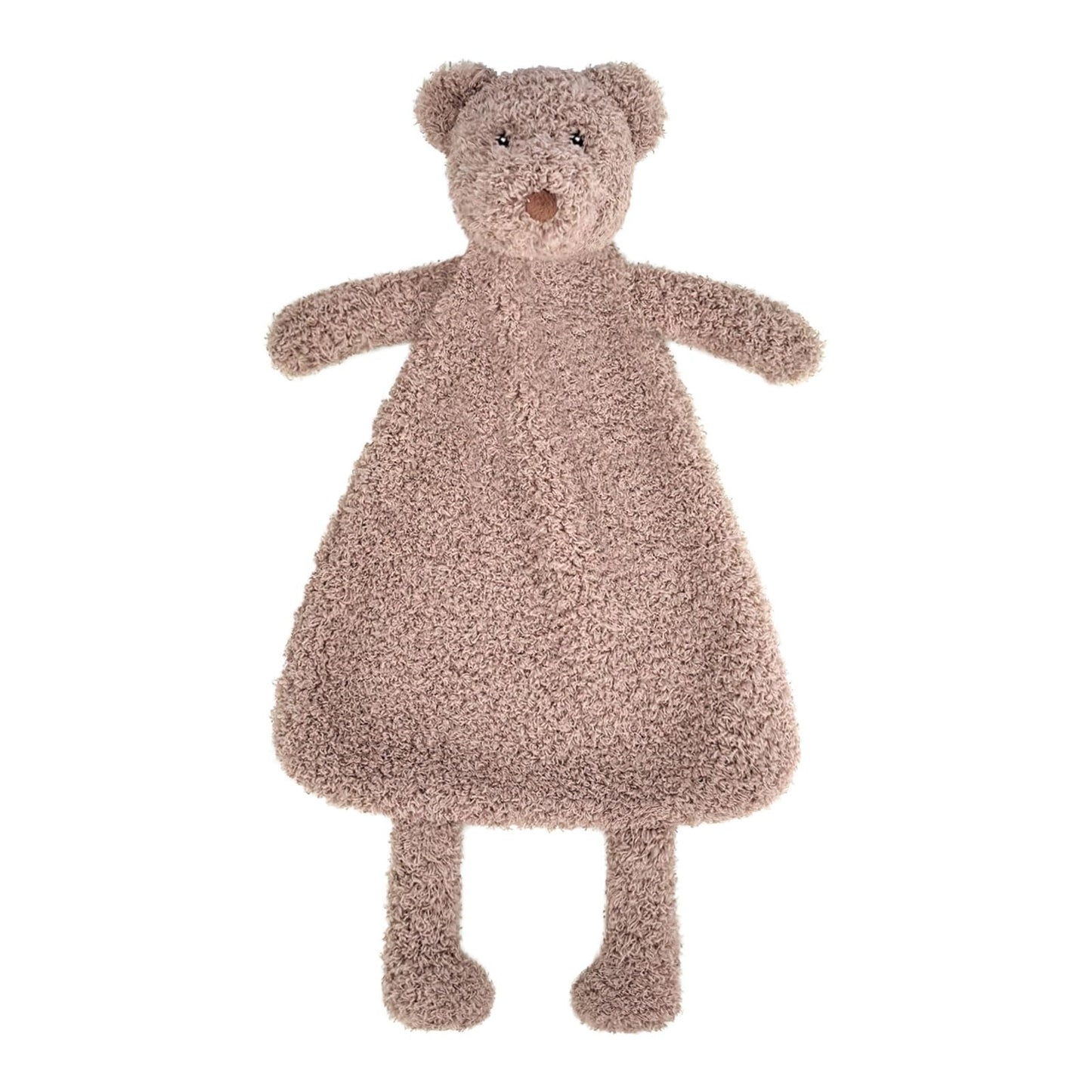 Doindute Baby Brown Teddy Bear Stuffed Animal Security Blanket, Soft Plush Bear Character Lovey Blanket, Baby Shower/Nursery Gift, Newborn Infant Toddler Snuggle Blankie for Boys Girls, 16 Inches