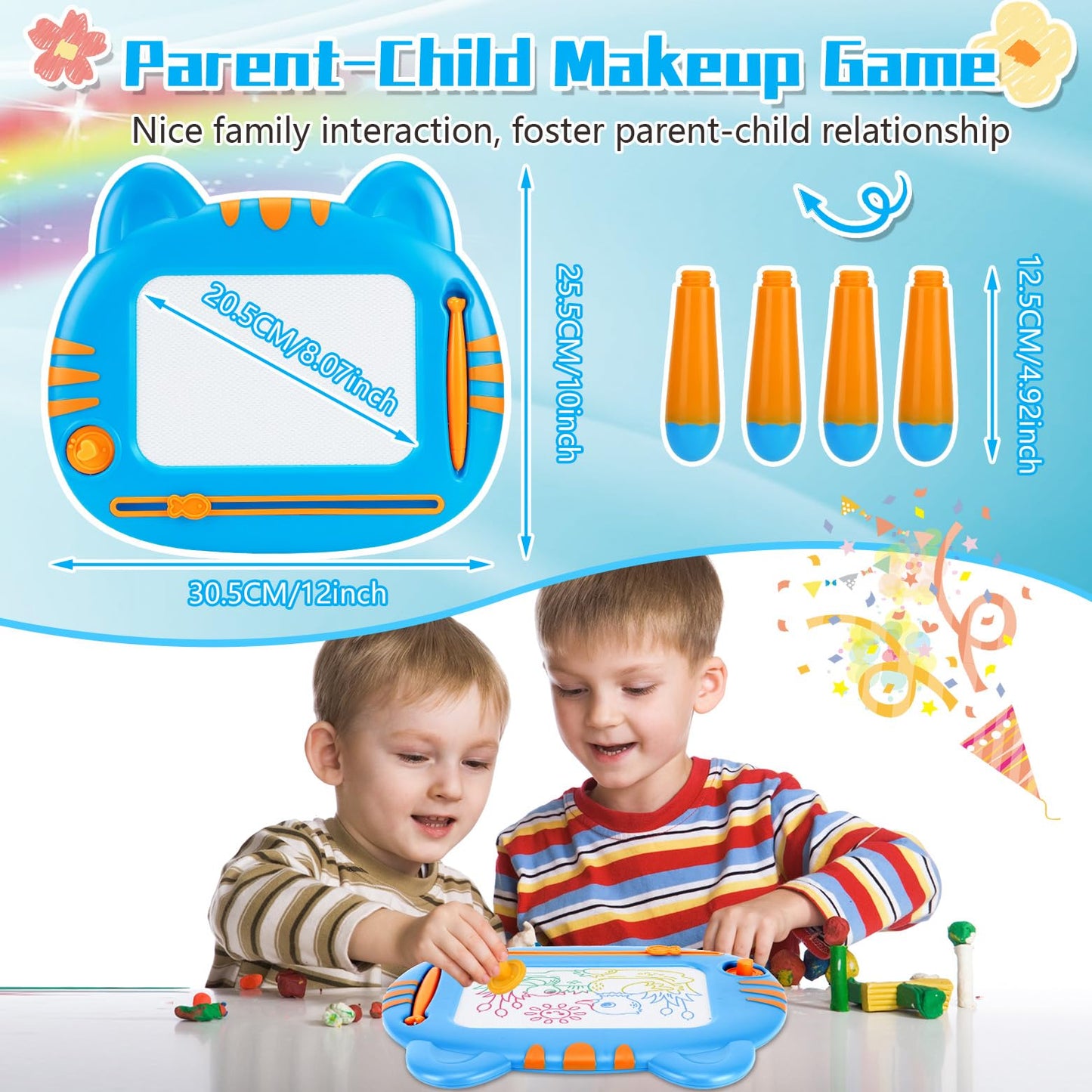 Magnetic Drawing Doodle Board for Toddler,Toddler Toys for 3 4 5 Year Old Boys Girls,Learning Educational Baby Kids Toys for Boys and Girls 3 Years and Up,Christmas Birthday Gifts