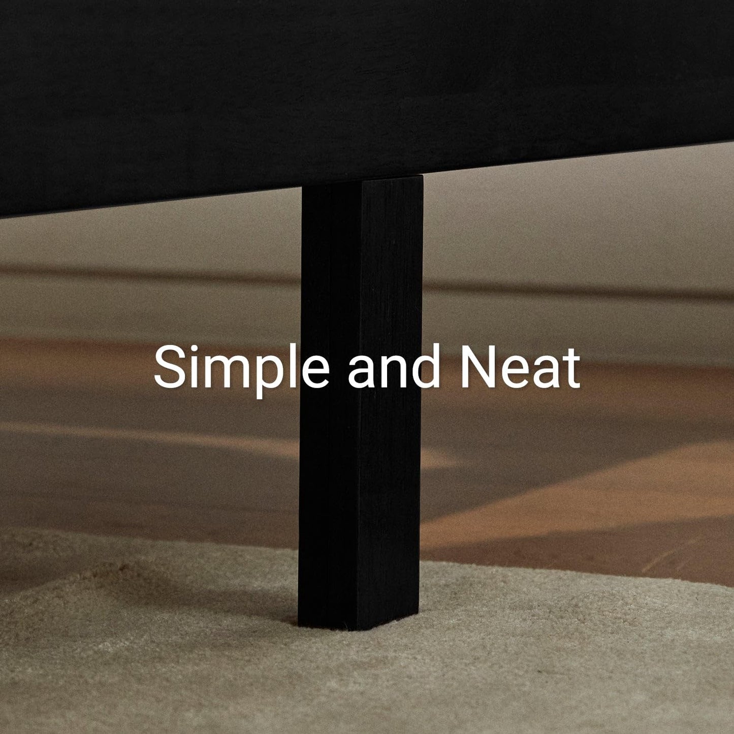 LIFEMENT Queen Classic Wood Platform Bed Frame, Noise Free, Under Bed Storage, No Box Spring Needed, Easy Assembly
