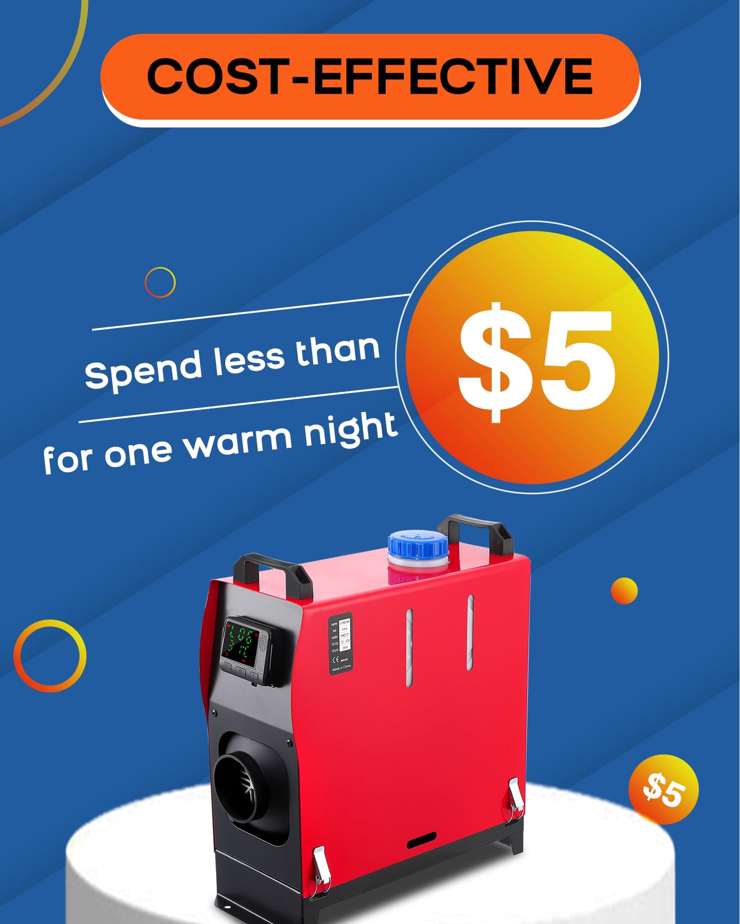 DEXSO 8KW Diesel Air Heater All in One 12V Parking & Camping Heating with LCD Display & Remote Control,Fast Heating for RV Truck, Boat, Bus, Car Trailer, Motorhomes, Caravans