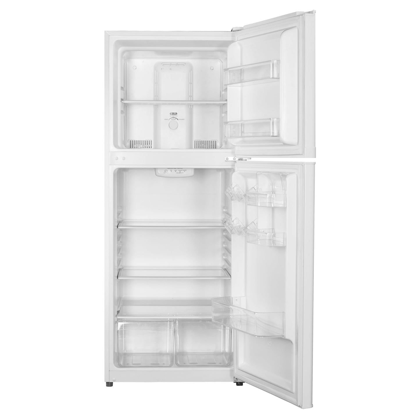 Avanti 10.0 cu.ft. Apartment Size Refrigerator, Compact Fridge with Top Freezer with Temperature Control and Adjustable Shelves and Crisper Drawer, 10.0 cu.ft., White